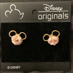 Disney rose earrings